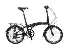 Wonder-8-SP - SOLOROCK Aluminum 8 Speed 20" Folding Bike - V Brakes (Matt BK)