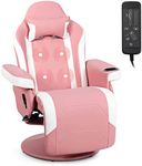 COSTWAY Massage Gaming Chair, Heigh