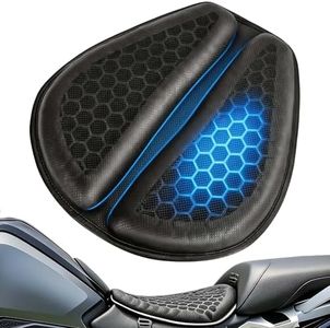 Kedymai Foldable Motorcycle Gel Seat Cushion with Waterproof Cover