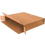 Boxes Fast BF30524FOL Side Loading Corrugated Cardboard Shipping Boxes, 30" x 5" x 24", for Mirrors and Artwork, Kraft (Pack of 10)