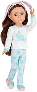 Glitter Girls – 14-Inch Slumber Party Doll – Brown Hair & Hazel Eyes – Slippers & Bunny Loungewear Outfit – Poseable Fashion Dolls – 3 Years + – Pixie