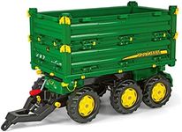 rolly toys | rollyMulti Trailer John Deere | Giant Three Side Tipping Trailer for Pedal Tractor | 125043