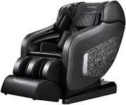 HOMASA 4D Massage Chair Electric Recliner, Full Body Zero Gravity Recliner with SL Track, Heating, Remote Control, Foot Rollers, Airbags (Black)