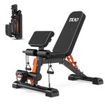 TXMO Adjustable Weight Bench - Workout Bench Foldable, Ideal for Full Body Strength Training, Incline Decline Flat Bench Press Versatile Bench for Home Gym W/Leg Extension (Black)