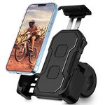 MAKINGTEC Bike Motorcycle Phone Mount Holder, for ATV/Bicycle/Stroller/Scooter with Security Lock, Non-Slip Anti-Shake Handlebar Clamp, Fit iPhone 13 Pro Max / 12 Pro Max / 11 / Cellphone 4.5 in-7in