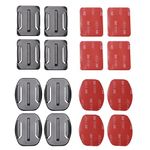 Aketek 4pcs Curved+4pcs Flat Adhesive Mounts Sticky for GoPro Hero Cameras