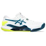 ASICS Men's Gel-Resolution 9 Sneaker, White Restful Teal, 5 UK