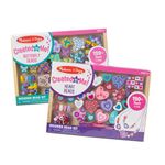 Melissa & Doug Wooden Bead Kits, Set of 2, Sweet Hearts and Butterfly Friends (Arts & Crafts, Easy to Use, Handy Wooden Tray, 120 Wooden Beads & 5 Color Cords)