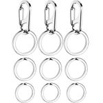 Jovitec 3 Sets Dog Tag Clip Durable Dog ID Tag with Rings for Dogs and Cats Collars Harnesses