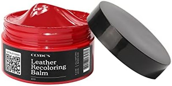 Clyde's™ Leather Company Leather Recoloring Balm – Color Restore & Scratch Repair Kit for Faded Leather Furniture, Car Seats, Sofa & Vinyl | 23 Colors | Non-Toxic Dye