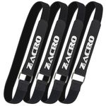 Zacro Bike Rack Straps, 4 PCS Adjustable Bike Wheel Strap with Upgraded Gel Grip & Stainless Metal Buckle, 24 Inches Anti-Slip Bicycle Tire Stabilizer Strap (Black)