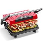 Aigostar Sandwich Toaster, Deep Fill Toastie Maker, 2 Slice Panini Press, Electric Health Grill, Non-Stick Plates, Easy to Clean, 750W - Warme