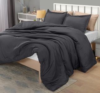 Utopia Bedding Comforter Set with 2 Pillow Shams - Microfiber Bedding Comforter Sets - Down Alternative Grey Comforter - Soft and Comfortable - Machine Washable, Gray, Queen