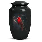 JAGASY Cardinal Urn Sitting On Branch - Urn for Human Ashes Adult Men - Ash Holders for Human Ashes - Cardinal Bird - Human Remains Urn Adult - Urn for Ashes Adult (Size 10-10.23 inch)