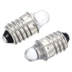 MECCANIXITY E10 Screw Base LED Flashlight Bulbs DC 3V White Light Mini Lamps, Pack of 6