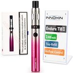 Innokin Endura T18II, E Cigarette Vape Pen Starter Kit 1300mAh, Variable Wattage, E-Cig Top-Refill 2ml tank with Airflow Control Vaping, Uses Prism Coil, Magnetic Dust-Proof-Cap, No Nicotine - Violet