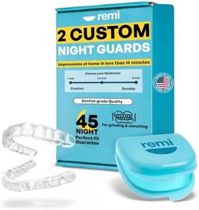 Remi Custom Night Guard Impression Kit | Two (2) Custom-Fit Guards + Case | Mouth Guard for Grinding Teeth at Night | Mail-in At-Home Dental Impression Kit | Lab-Made, BPA-Free