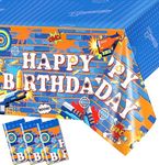 PHOGARY Dart Battle Tablecloths, 3 Pcs Plastic Dart War Table Cloth Shooting Target Party Table Cover, Disposable Toy Gun Tablecloths, Gunfight Game Theme Birthday Party Decorations for Boy