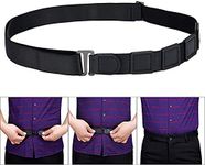 CLEMATIS Unisex Shirt Tucker Stays, Lock Belt Strap Adjustable, Elastic Wrinkle-Free, Non-Garters Clamps Holder, Keeps Shirt Tucked