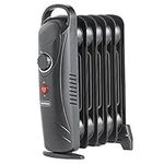 VonHaus Oil Filled Radiator 6 Fin, Electric Heater for Home Office, Oil Radiator Warms Any Room Quickly & Efficiently, Thermostatically Controlled 800w Oil Heater for Maximum Warmth, 2 Year Warranty