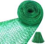 Anti-Bird Netting 33Ft x 13Ft (10m x 4m) Woven with 100Pcs Cable Ties Garden Farm Plants Fencing Mesh Fruits Protector Durable Fish Ponds Cover Green