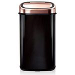 Tower T80904RB Kitchen Bin with Sensor Lid, Automatic Soft-Close, Manual Override, 58 Litre, Black and Rose Gold