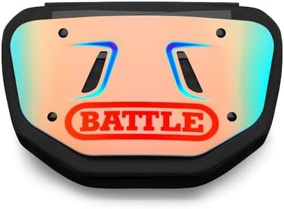 Battle Sports Novelty Football Back Plate – Hard Shell Lower Back Protector with Contoured Foam for High-Impact Protection - Adult, Iridescent