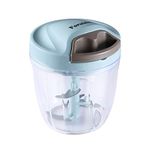 Foruisin Manual Food Chopper, Easy & Powerful Hand Held Vegetable Chopper/Blender to Chop Fruits, Nuts, Herbs, Onions,Garlics,Salsa, Pesto, Coleslaw, Puree (30OZ)