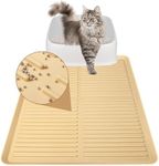 Ycozy Cat Litter Mat Silicone, 68 x 50cm Large Litter Trapping Mat, Waterproof Scatter Control, Anti-slip - Food Graded Silicone Kitty Litter Trapper for Litter Box