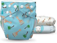 3 Diapers 6 Inserts Sophie La Girafe One Size Hybrid AIO (Blue)