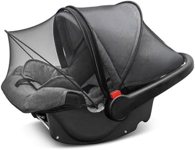 Universal Car Seat Baby Mosquito Net with Zipper - Breathable Mesh Infant Bug Net for Baby Car Seat | Elastic Edge, Portable & Machine Washable (Black)