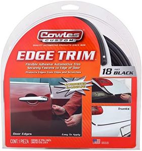 Cowles Custom - Superior 18feet Black U-Channel Edge Guard Trim, Rubber Bumper Protector Accessory, Door Guard for Cars, Trucks, SUVs, ATVs, Boats