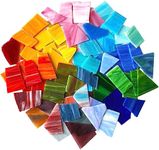 LITMIND 2.2LB Irregular Stained Glass Scraps - Mosaic Glass Pieces & Mosaic Tiles for Crafts Bulk in Assorted Colors and Shapes, Perfect for Mosaic Making Projects, Home Decor, and More