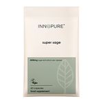 INNOPURE Super Sage Leaf 4000mg - No fillers or Binders. for Menopause Symptoms - High Strength - Hot Flushes & Night Sweats - 60 Capsules, 2 Month Supply - Vegan - UK Made