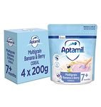 Aptamil Multigrain Banana & Berry Porridge Baby Food Cereal, 7+ Months, 200g (Pack of 4)