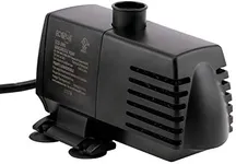 EcoPlus Eco 396 Water Pump Fixed Flow Submersible Or Inline For Aquariums, Ponds, Fountains & Hydroponics - UL Listed, 396 GPH, Black, 1 Count (Pack of 1)