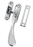 Carlisle Brass Victorian Spoon End Window Casement Fastener Handle Reversible + Screws (Polished Chrome)