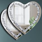 DMDFIRST Heart Shaped Silver Glass 