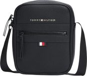 Tommy Hilfiger Men’s Essential PU Mini Reporter Bag, Black (Black), One Size