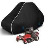 Zenicham Zero Turn Mower Cover ,Waterproof 600D Marine Grade Fabric -Universal Fit for John Deer,Husqvarna,Cub Cadet with Reflective Strip & Cover Storage Bag(79x46x55 in / Black)