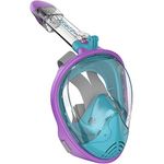 G2RISE SN01 Full Face Snorkel Mask with Detachable Snorkeling Mount, Anti-Fog and Foldable Design for Adults Kids