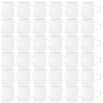 MR.R Set of 36Sublimation Blanks Dishwasher White Ceramic Coffee Mugs 11oz Blank Ceramic Classic Drinking Cup Mug with Heart Handle for Milk Tea Cola Water