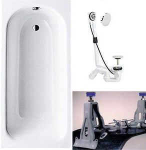 KALDEWEI Saniform Plus Stahl Badewanne inkl. Fußgestell Badewannenfüßen [160x70cm]