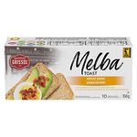 Boulangerie Grissol Melba Toast, Whole Grain - Savoury, Light and Crispy Snack for at Home or On The Go 350g Unit Pack 1