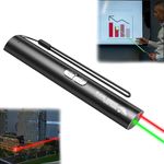 Pivdo 2 in 1 Laser Light Powerful Pen - High Power Green & Red Pointer, USB C Rechargeable, Super Bright, 1000M Range, Mini Presentation Tool, Powerful Laser Light for Cats