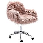 KCC Fluffy Office Desk Chair, Faux 