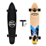 42 Inch Longboard Skateboard Complete Cruiser,The Original Artisan Maple Skateboard Cruiser for Cruising, Carving, Free-Style and Downhill（Seaside）