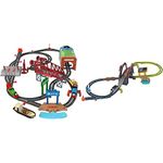 Fisher-Price Thomas & Friends Talking Thomas & Percy Train Set | Motorized Train Set with Bridge Lift, Track & Push-Along Boat