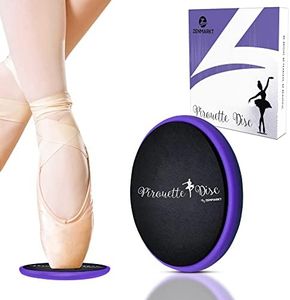 Ballet Pirouette Disc for Dancers - Portable Turn Disc for Dancing on Releve, Gymnastics and Ice Skaters - for Better Pirouette Technique, Releve, Turns and Dance Spinning (Purple with box)