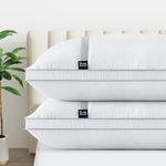 BedStory Pillows 2 Packs, Standard Pillow for Sleeping Down Alternative Plush Feel Supportive Gusseted Side Hotel Quality Bed Pillows for Back Stomach Side Sleepers - Standard Size